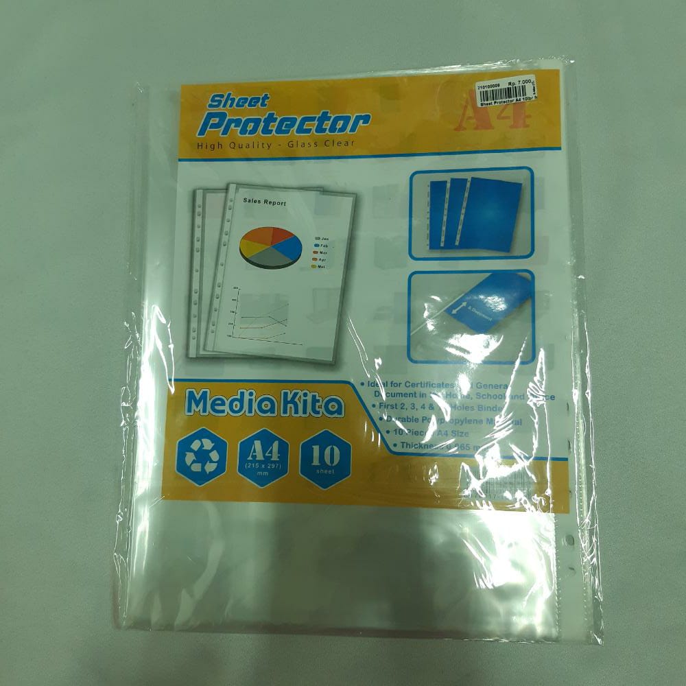 Sheet protector A4 10 lbr Media kita