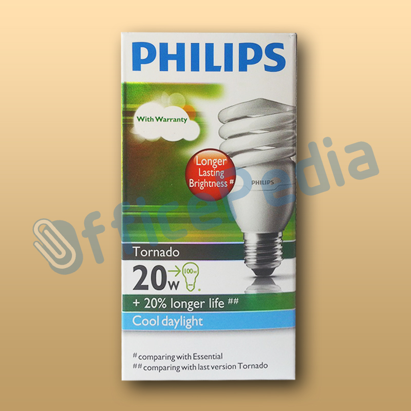 Lampu Philips Tornado 20W Cool Day Light E27 220-240
