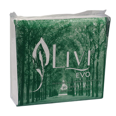 Premium MG Napkin White Luncheon Full Embossed 50s