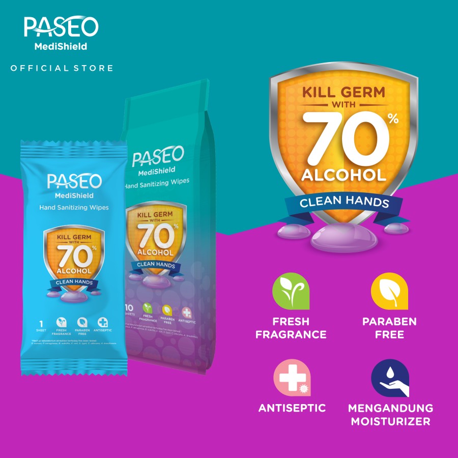 Medishield Hand San Wipes 100's
