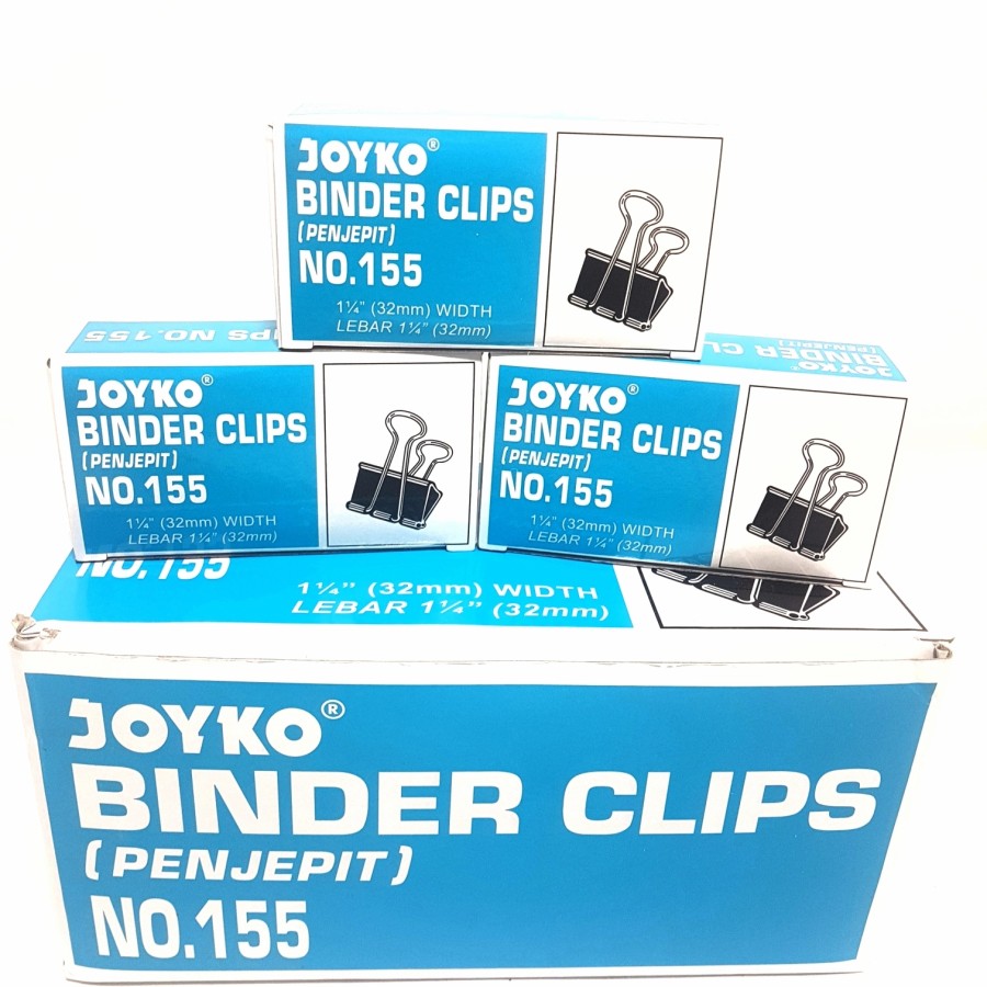 BINDER CLIPS NO.155 KENKO/JOYKO (1 DUS ISI 12 BOX)