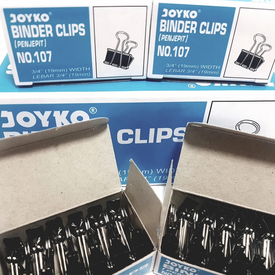 BINDER CLIPS NO.107 KENKO/JOYKO (1 DUS ISI 12 BOX)
