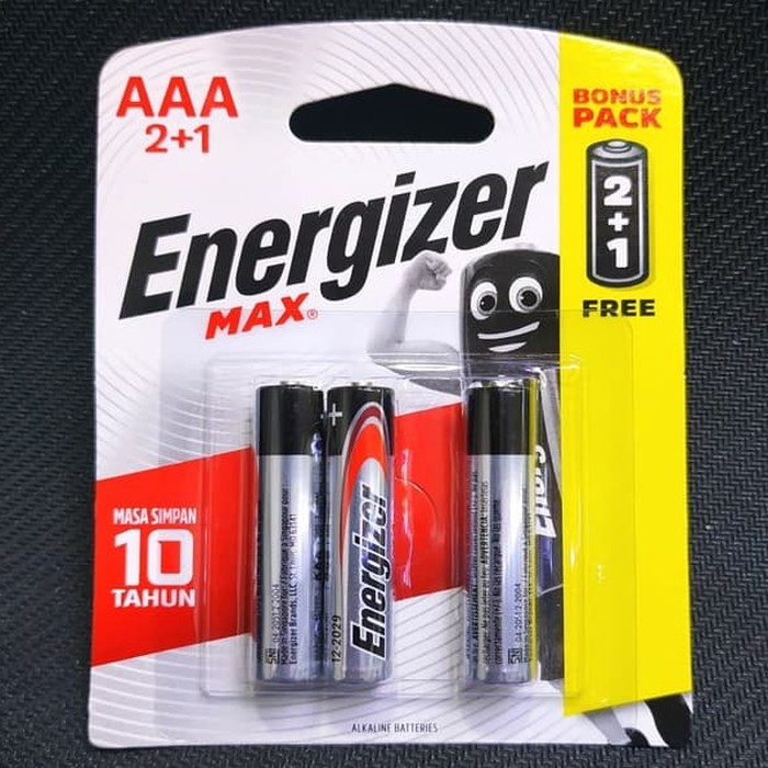 Baterai AAA Energizer 2 plus 1