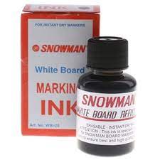 Refill Ink White Board Hitam Snowman