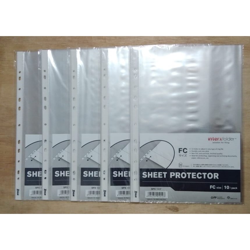 Sheet Protector Inter X F4 Isi 10