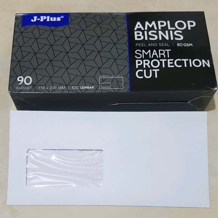 Amplop J Plus 90 110x230mm Jendela Kiri ada plastic