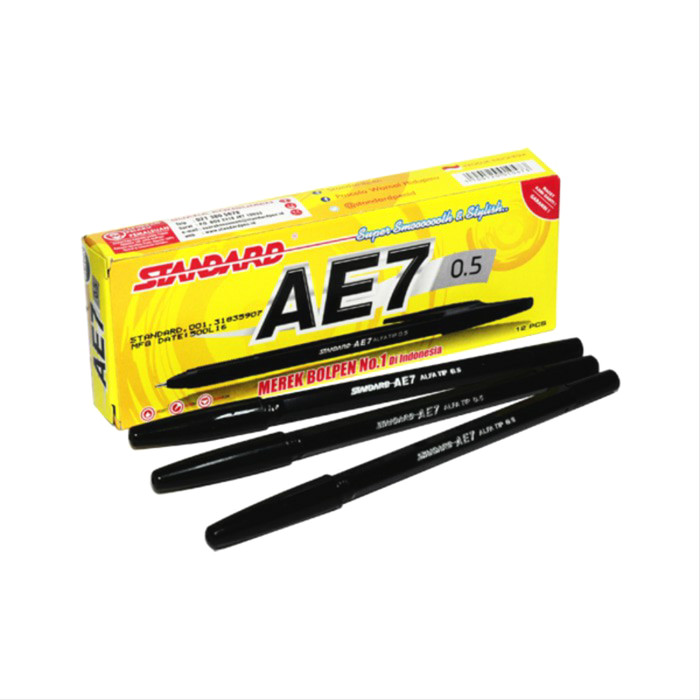 Bolpen Standart AE-7 Hitam