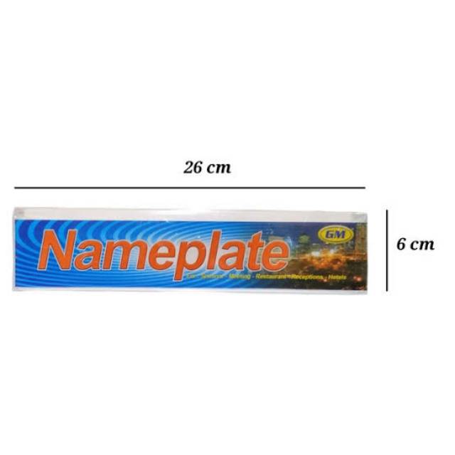 Holding Sign Acrylic GM 626 (26x6) Nama di Meja