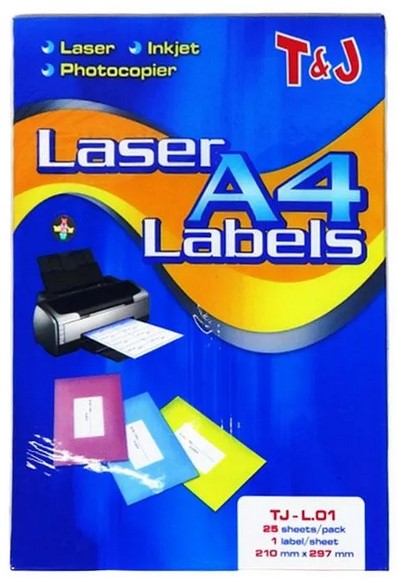 Label A4 Tom and Jerry (1 Pak isi 25 Pcs) Putih