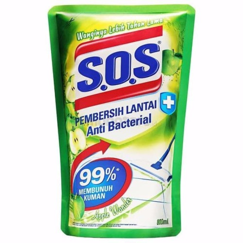 Pembersih Lantai Refill SOS 750 ml Apel