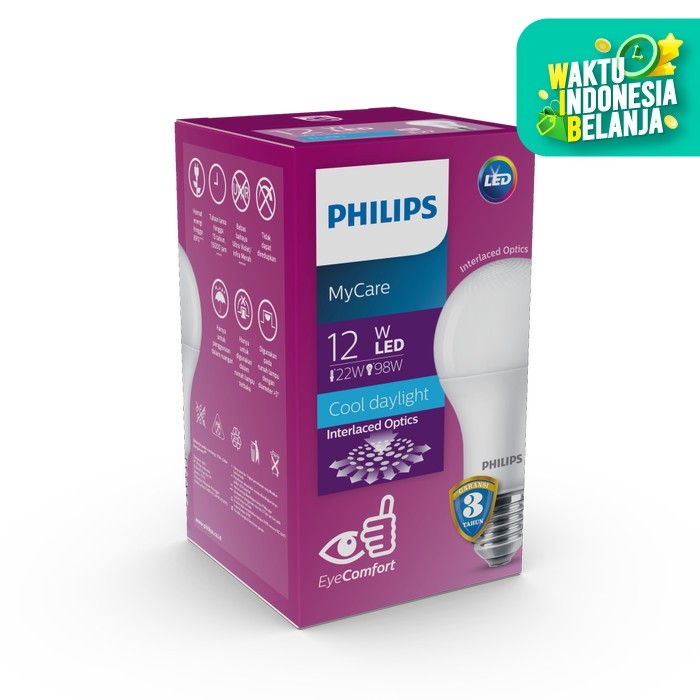 Philips MyCare LEDBulb 12W E27 6500K 230V Putih