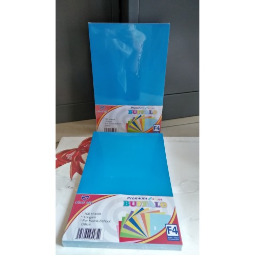 Kertas Buffalo Polos F4 Biru (PC)