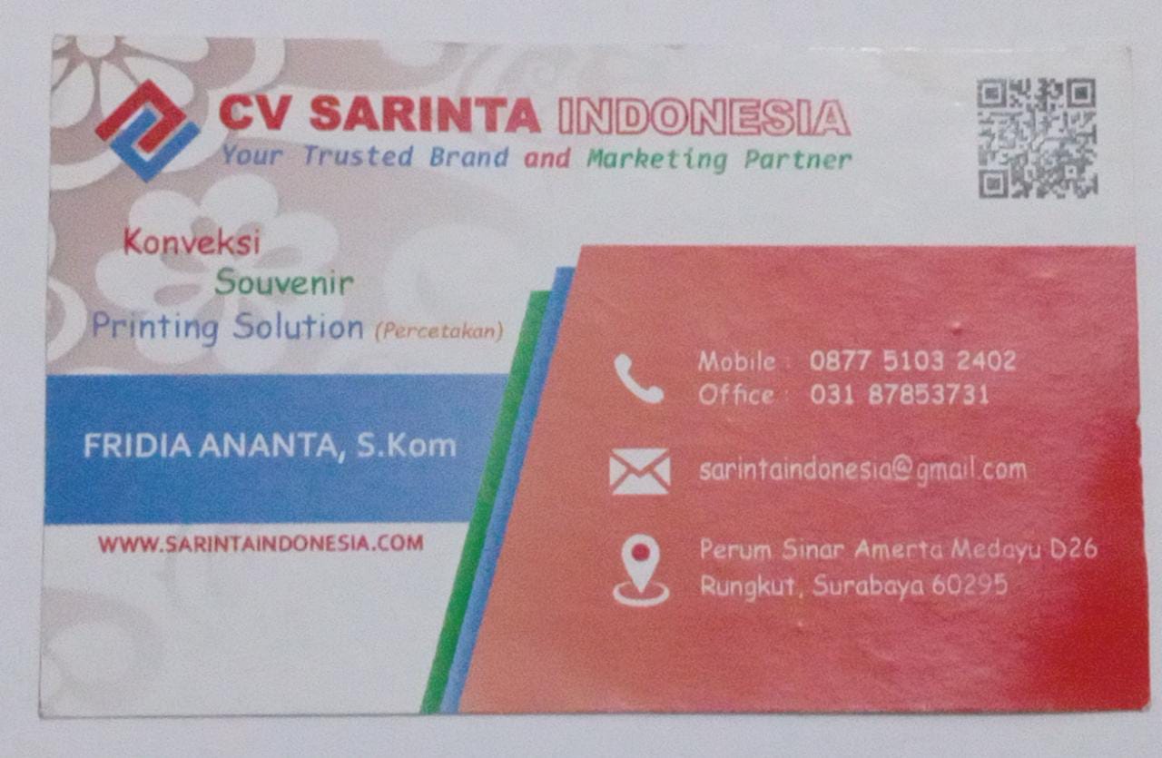 Kartu Nama 1 sisi + Laminasi 2 sisi