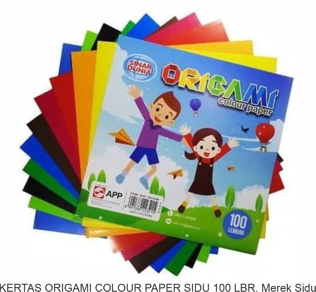 KERTAS ORIGAMI COLOUR PAPER SIDU 100 LBR