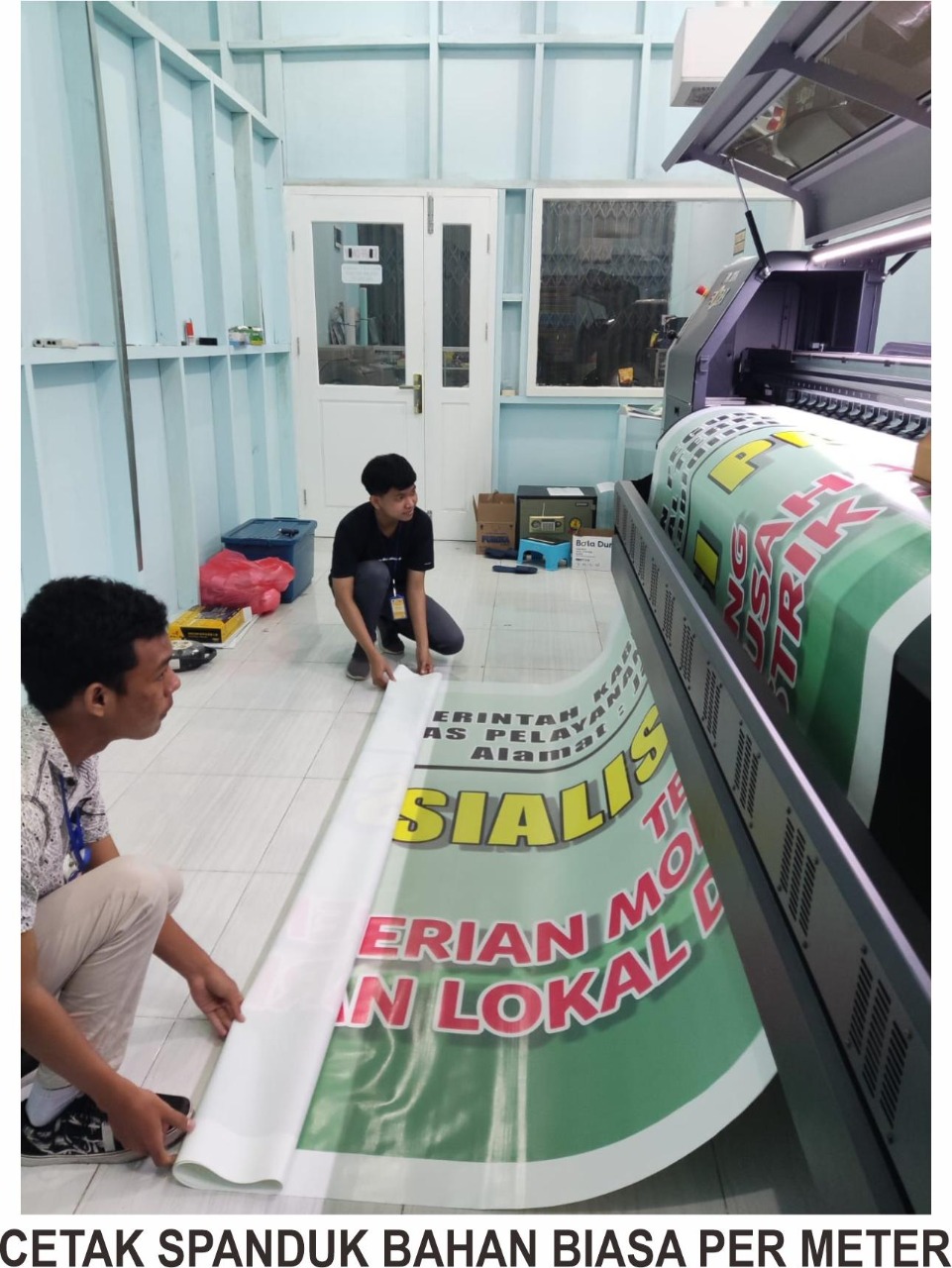 CETAK SPANDUK / BALIHO BAHAN BIASA (METER)