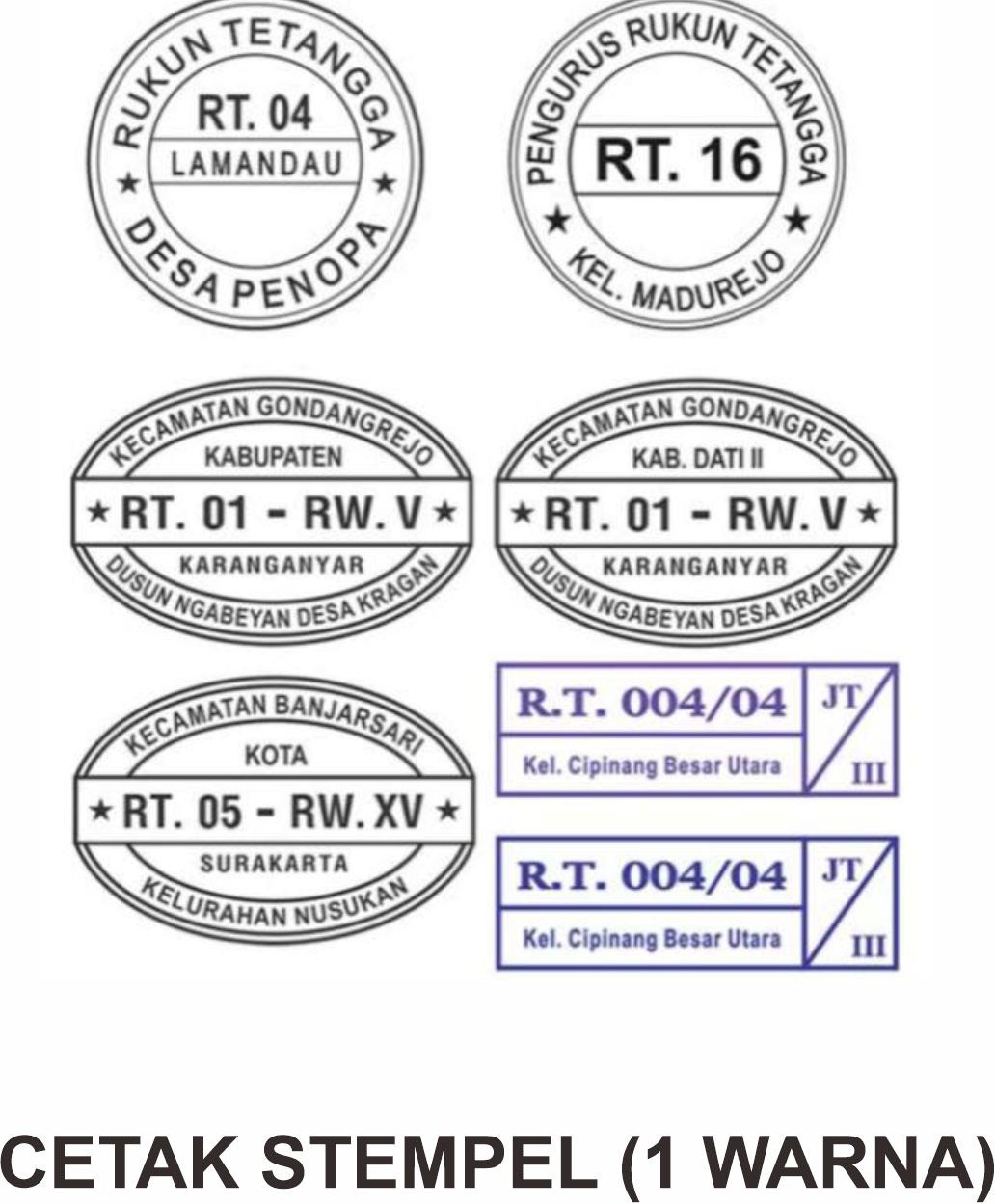 CETAK STEMPEL (1 WARNA)