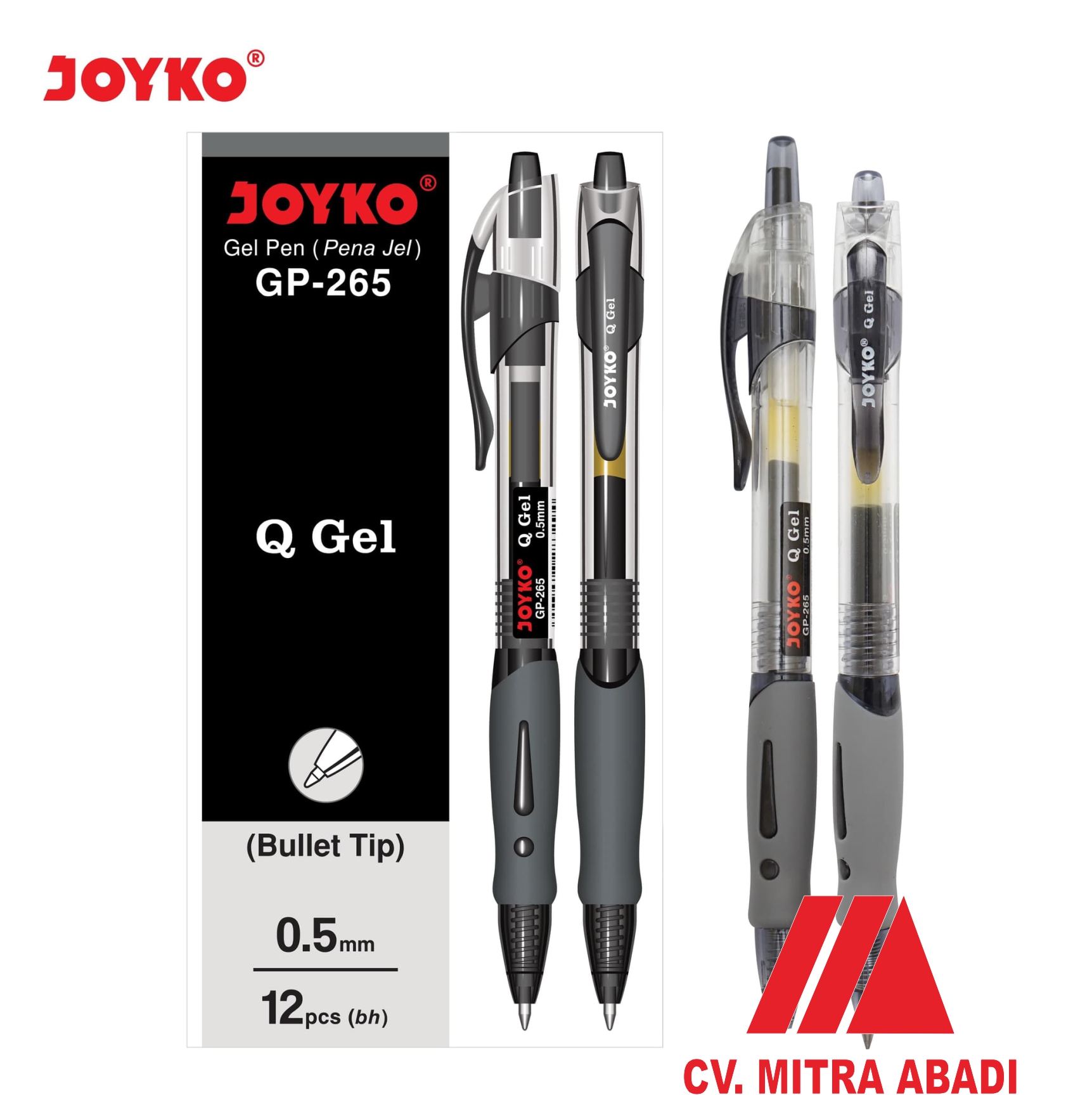 PULPEN JOYKO GP 265 (HITAM DAN BIRU)