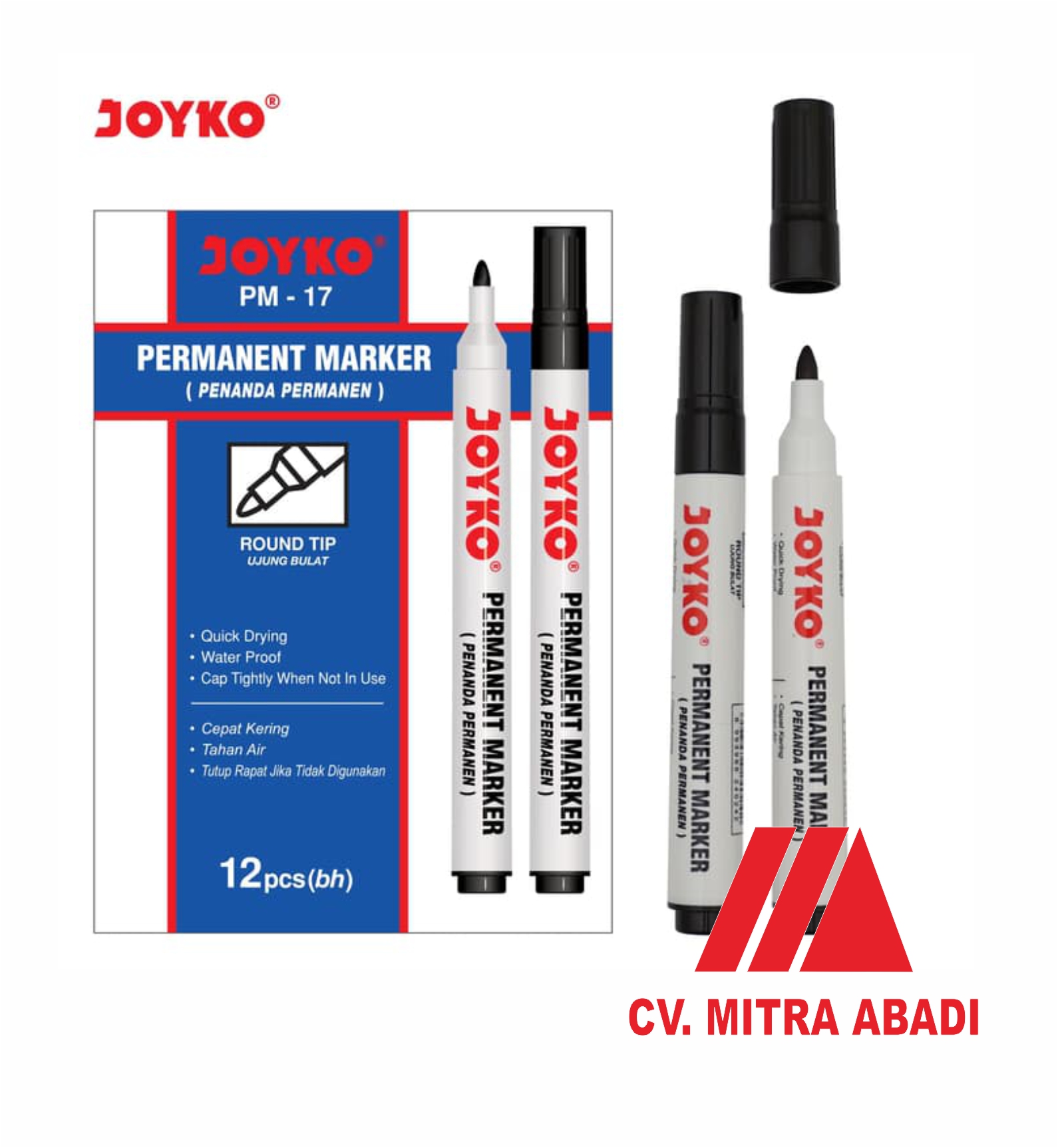 SPIDOL PERMANENT JOYKO (1 DOS ISI 12 PCS)