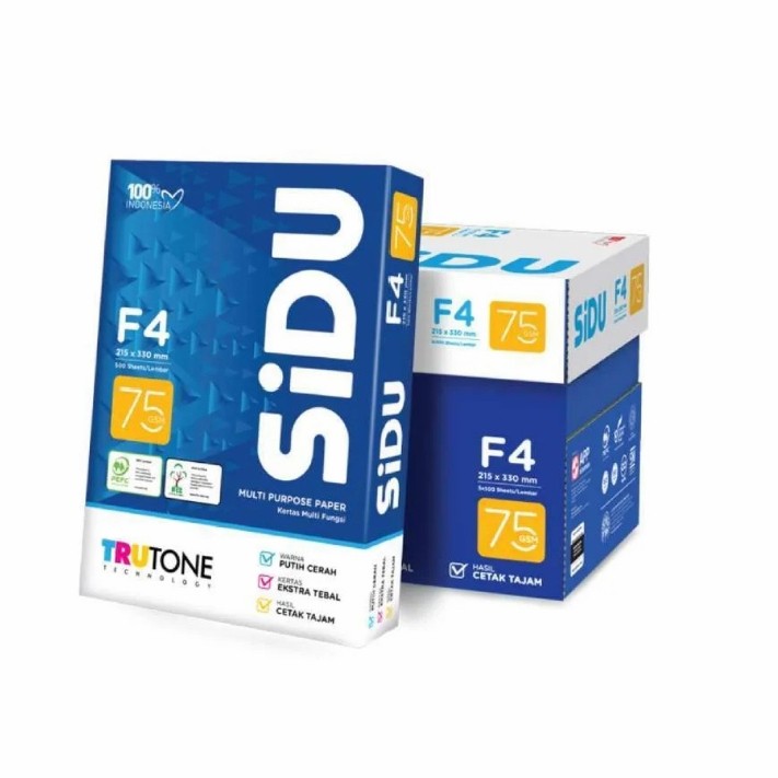KERTAS F4 NEW 75GRAM SIDU (1 DOS)